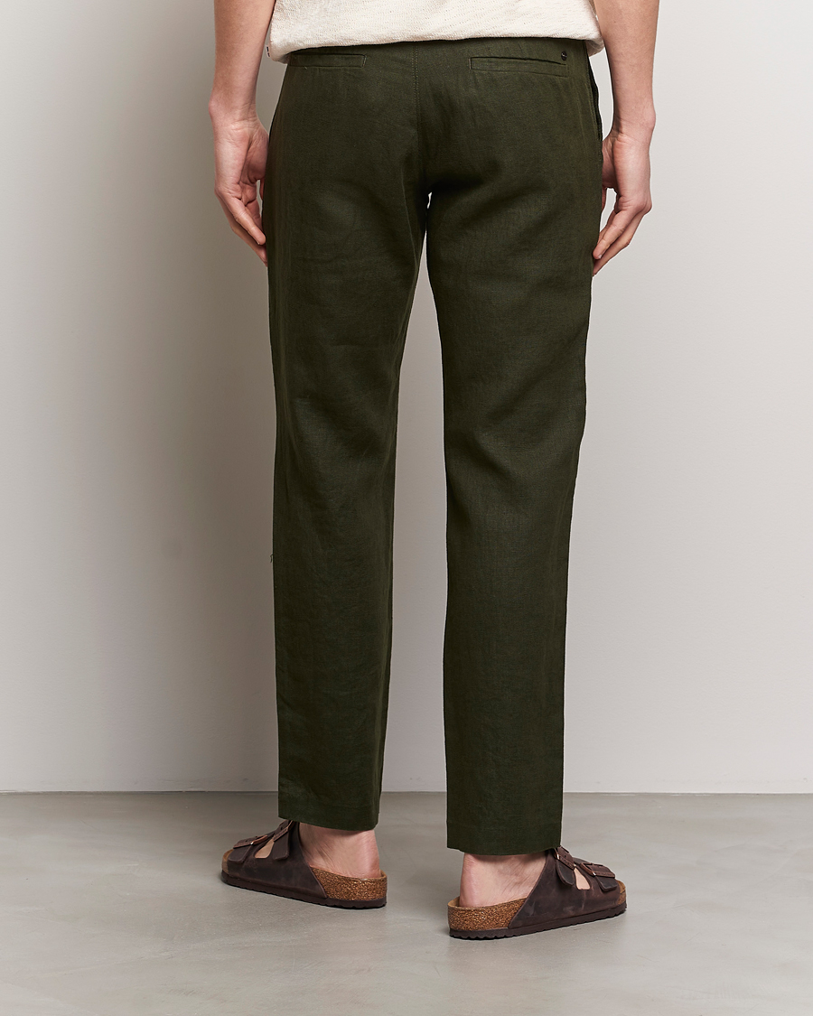 Herr | Byxor | NN07 | Theo Linen Trousers Rosin Green