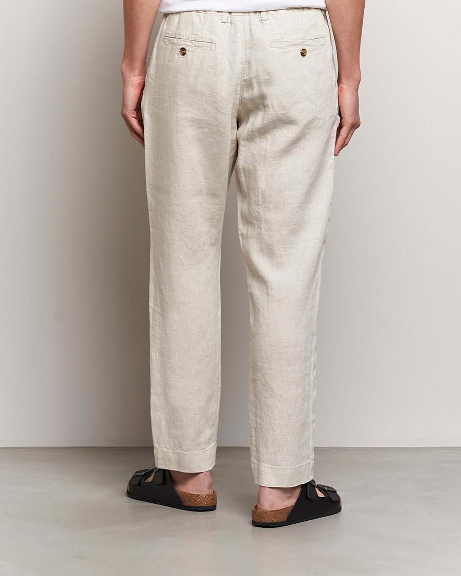 Herr | Byxor | NN07 | Billie Linen Drawstring Trousers Oat
