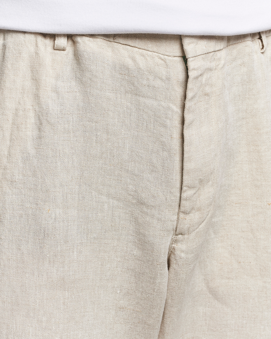 Herr | Byxor | NN07 | Billie Linen Drawstring Trousers Oat
