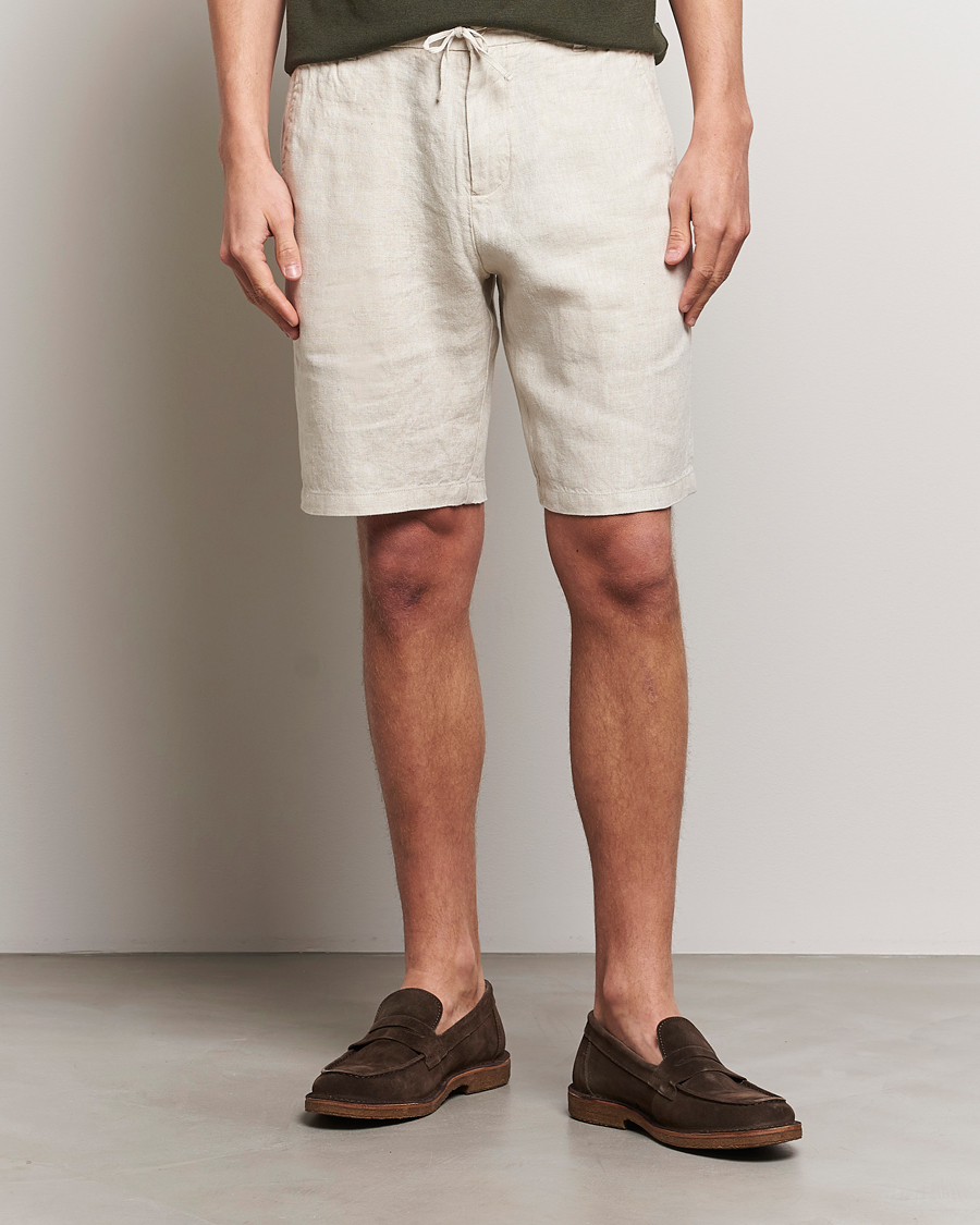 Herr | Linneavdelningen | NN07 | Seb Linen Drawstring Shorts Oat