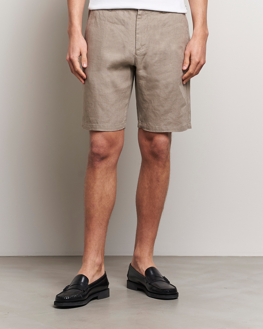 Herr | Kläder | NN07 | Crown Linen Shorts Greige