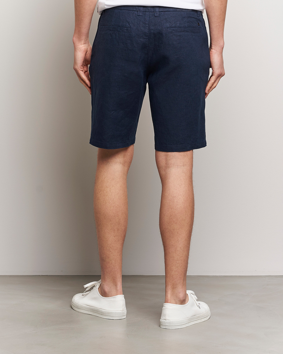 Herr | Shorts | NN07 | Crown Linen Shorts Navy Blue