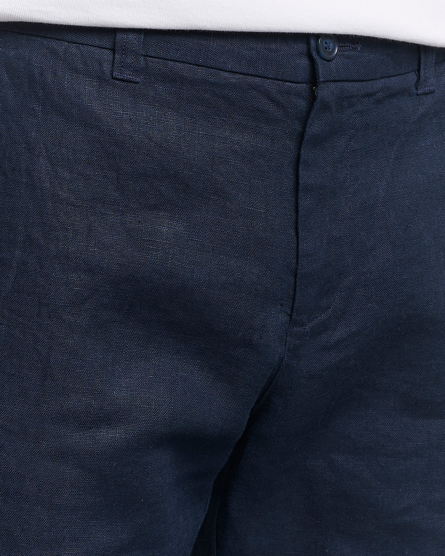 Herr | Shorts | NN07 | Crown Linen Shorts Navy Blue