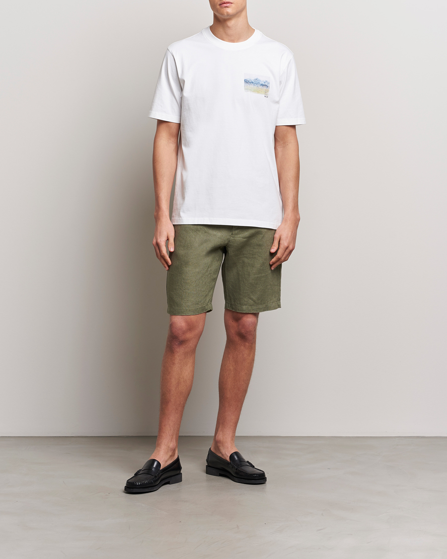 Herr | Shorts | NN07 | Crown Linen Shorts Lichten Green