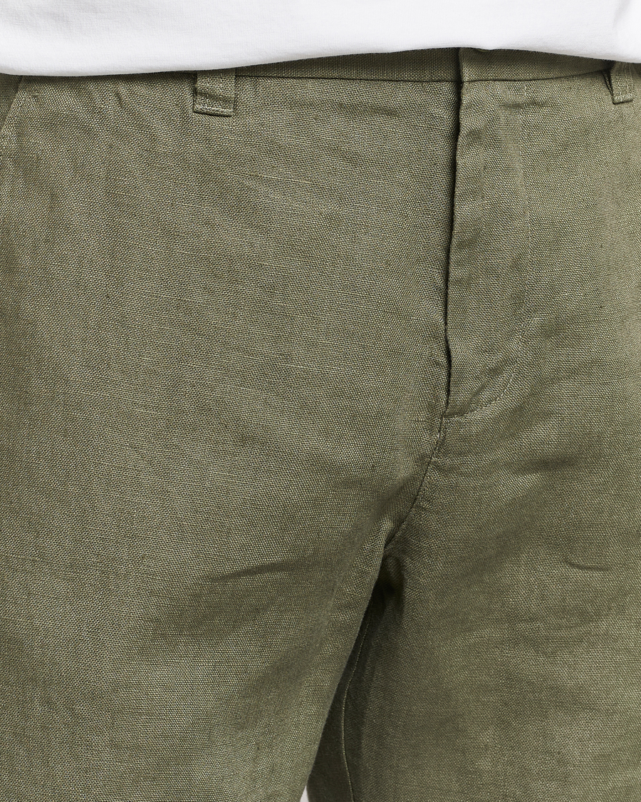 Herr | Shorts | NN07 | Crown Linen Shorts Lichten Green