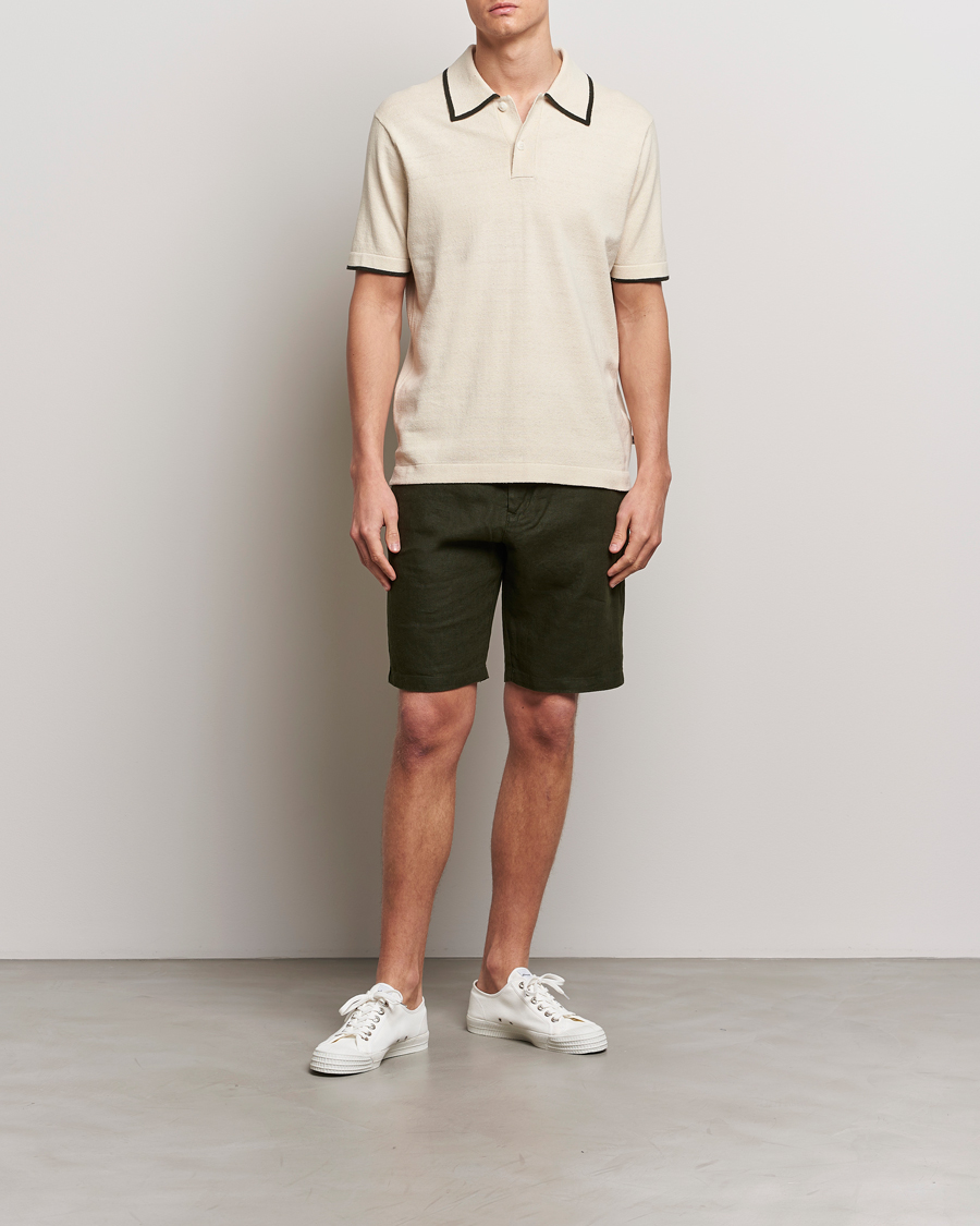 Herr | Shorts | NN07 | Crown Linen Shorts Rosin Green