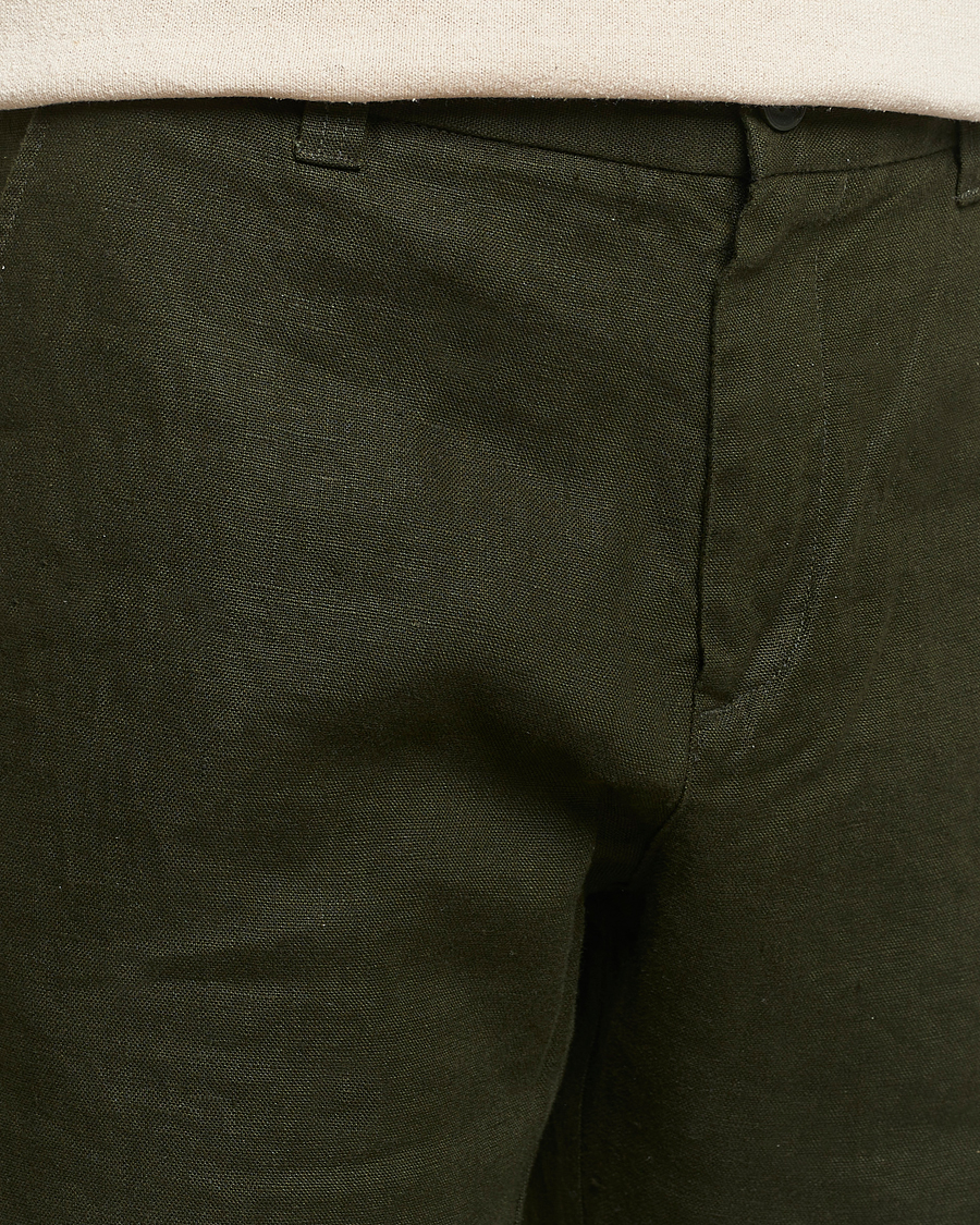 Herr | Shorts | NN07 | Crown Linen Shorts Rosin Green