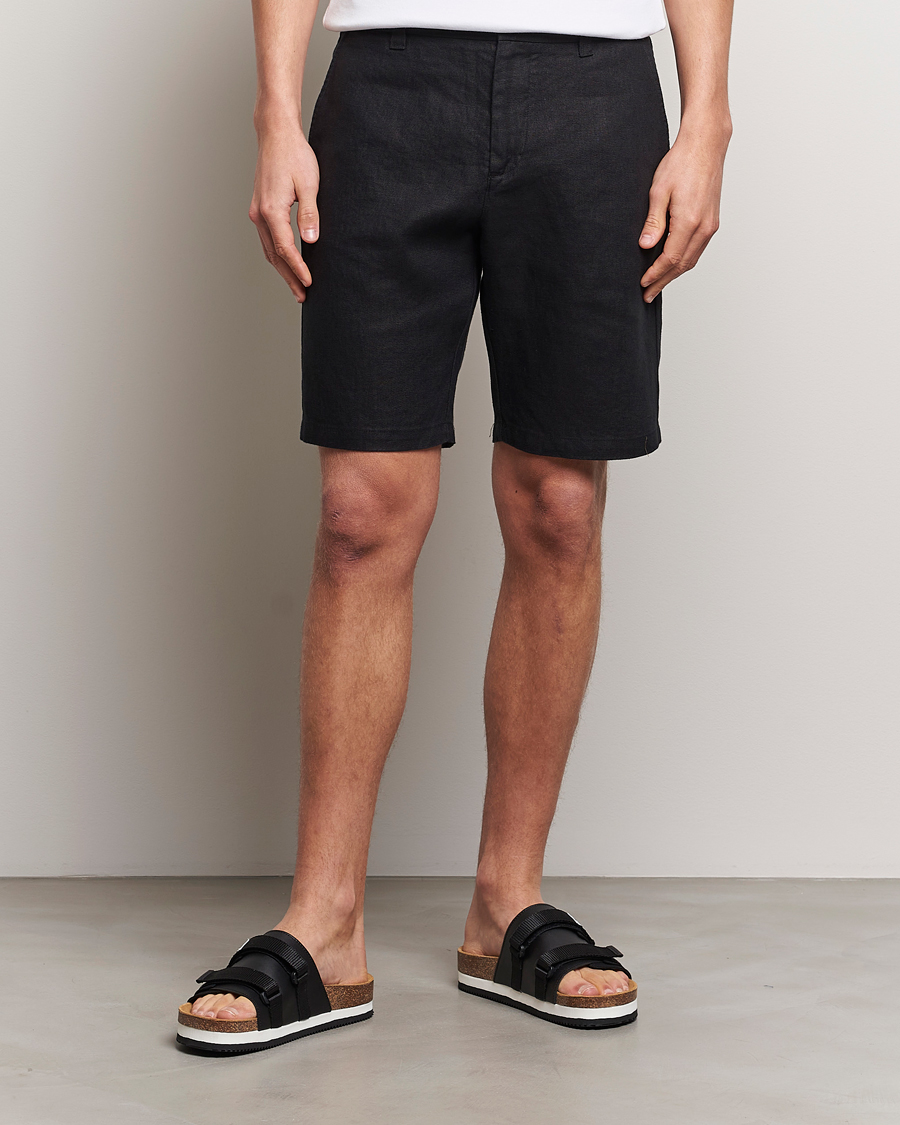 Herr | Linneavdelningen | NN07 | Crown Linen Shorts Black