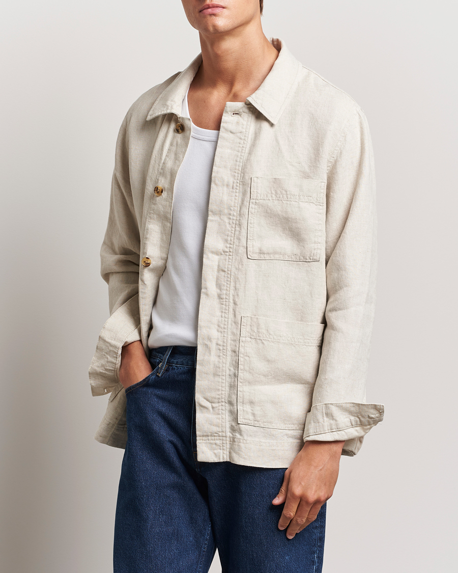 Herr |  | NN07 | Olav Linen Overshirt Oat