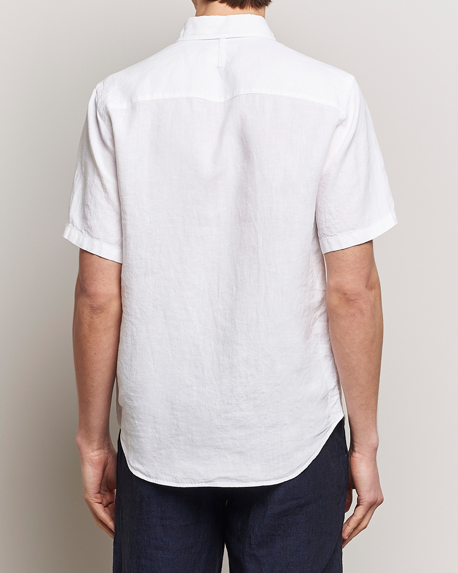 Herr | Skjortor | NN07 | Arne Linen Short Sleeve Shirt White