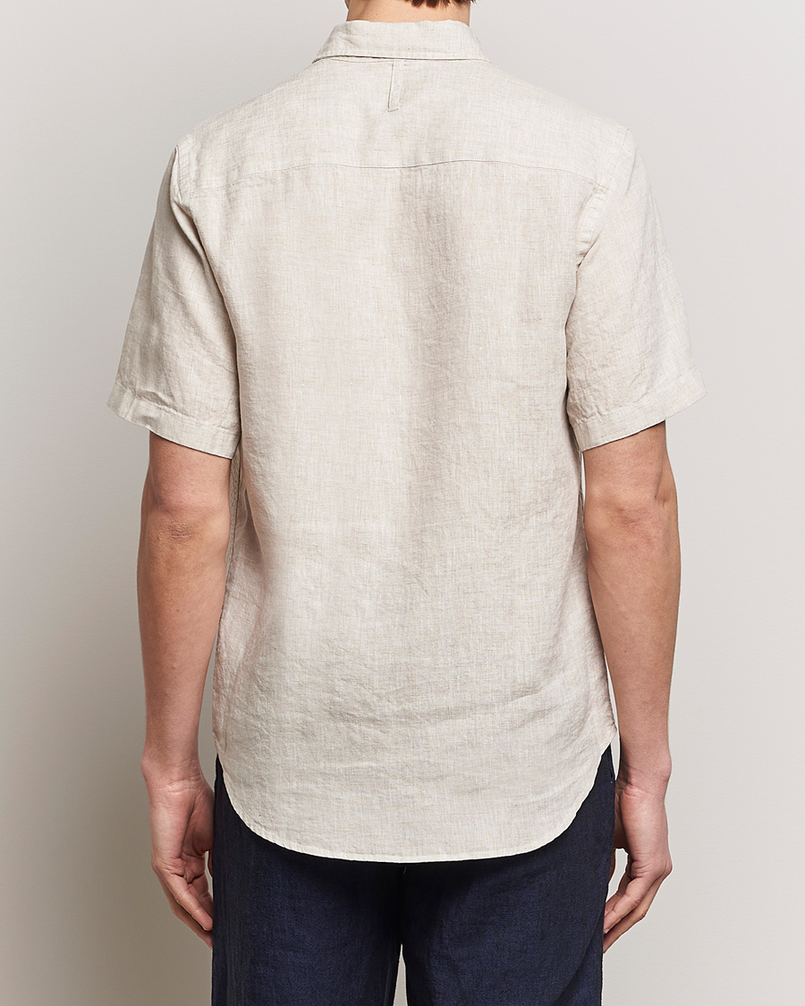 Herr | Skjortor | NN07 | Arne Linen Short Sleeve Shirt Oat