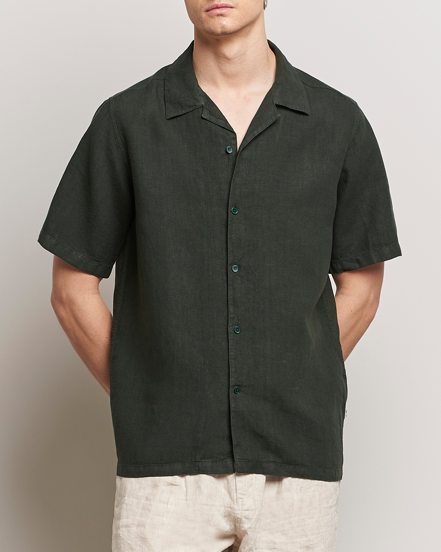 Herr | Senast inkommet | NN07 | Julio Linen Resort Shirt Rosin Green