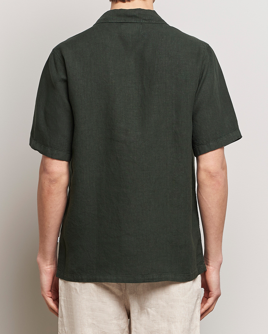 Herr | Skjortor | NN07 | Julio Linen Resort Shirt Rosin Green