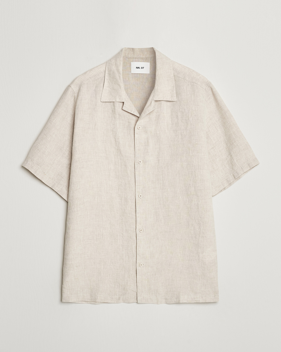 Herr | Skjortor | NN07 | Julio Linen Resort Shirt Oat