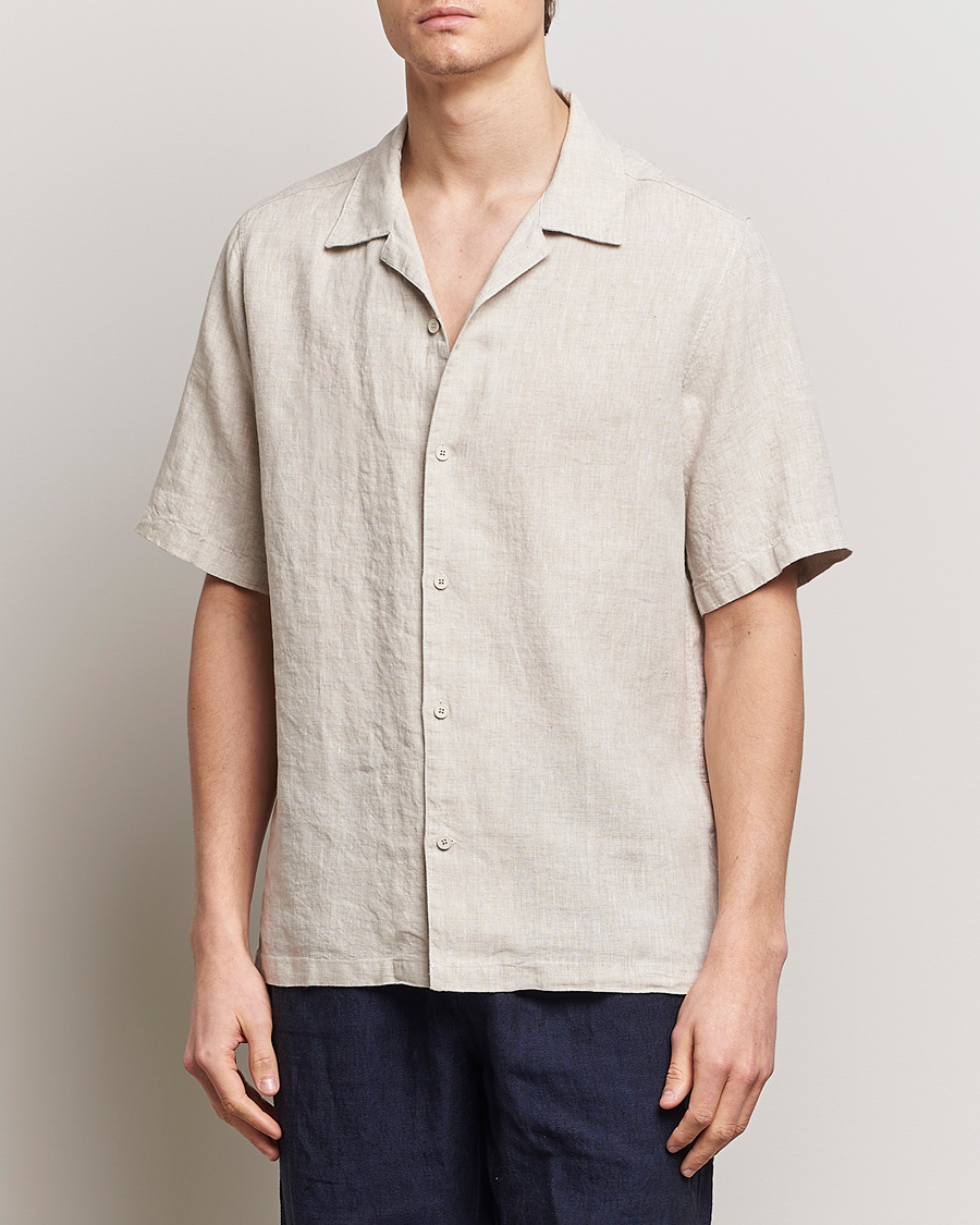 Herr | NN07 | NN07 | Julio Linen Resort Shirt Oat