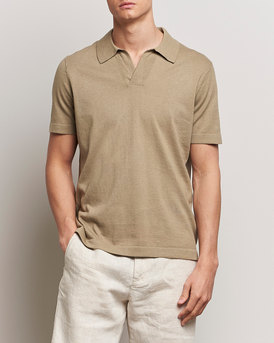 Herre |  | NN07 | Ryan Cotton/Linen Polo Greige