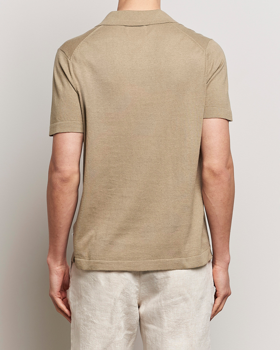 Herr | Pikéer | NN07 | Ryan Cotton/Linen Polo Greige