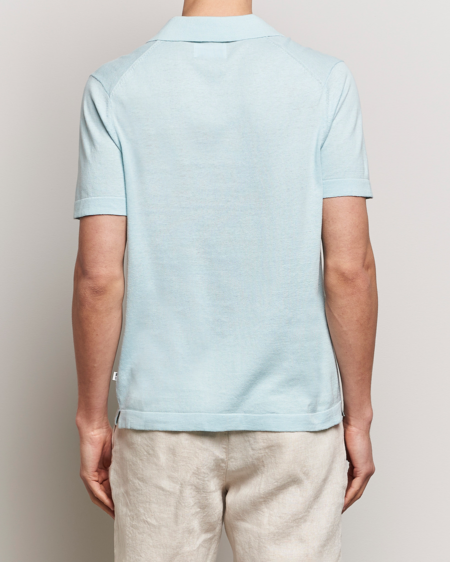 Herr | Pikéer | NN07 | Ryan Cotton/Linen Polo Winter Sky