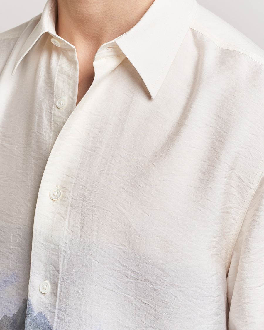 Herr | Skjortor | NN07 | Quinsy Printed Short Sleeve Shirt White Multi