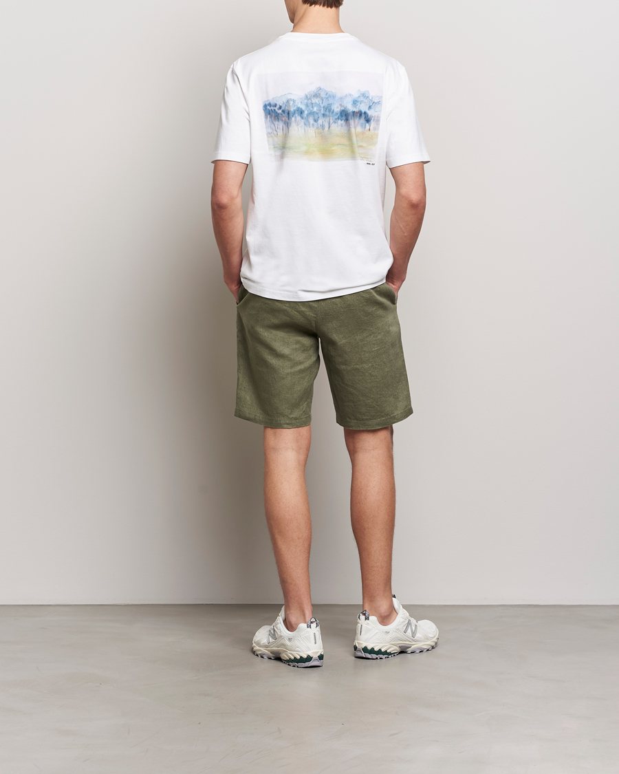 Herr | T-Shirts | NN07 | Adam Printed Crew Neck T-Shirt White