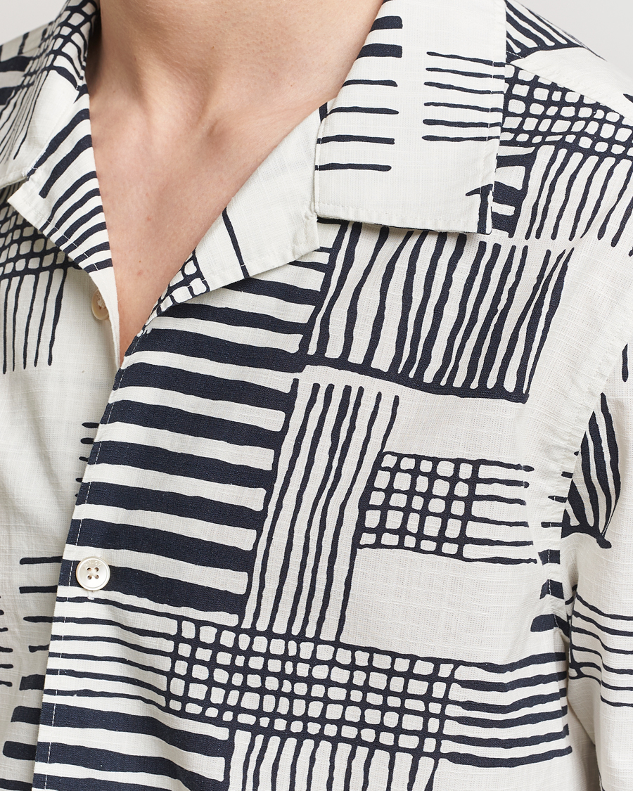 Herr | Skjortor | NN07 | Ole Printed Short Sleeve Shirt Black Multi