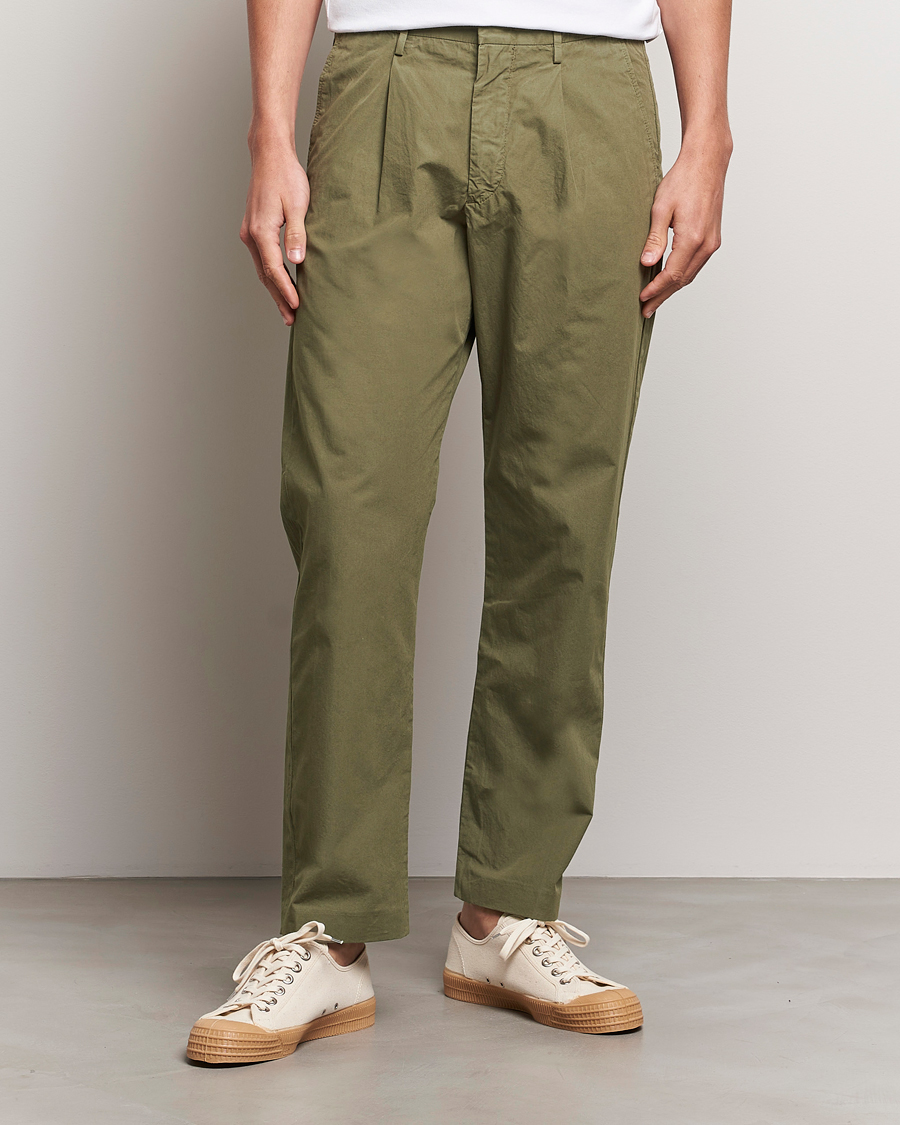 Herr | Byxor | NN07 | Bill Cotton Trousers Capers Green