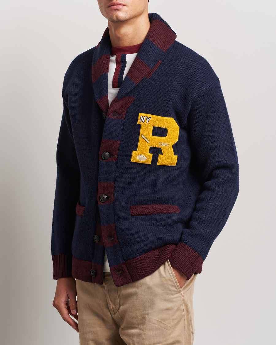Herr | Tröjor | Polo Ralph Lauren | Varsity Wool Shawl Cardigan Aviator Navy Combo