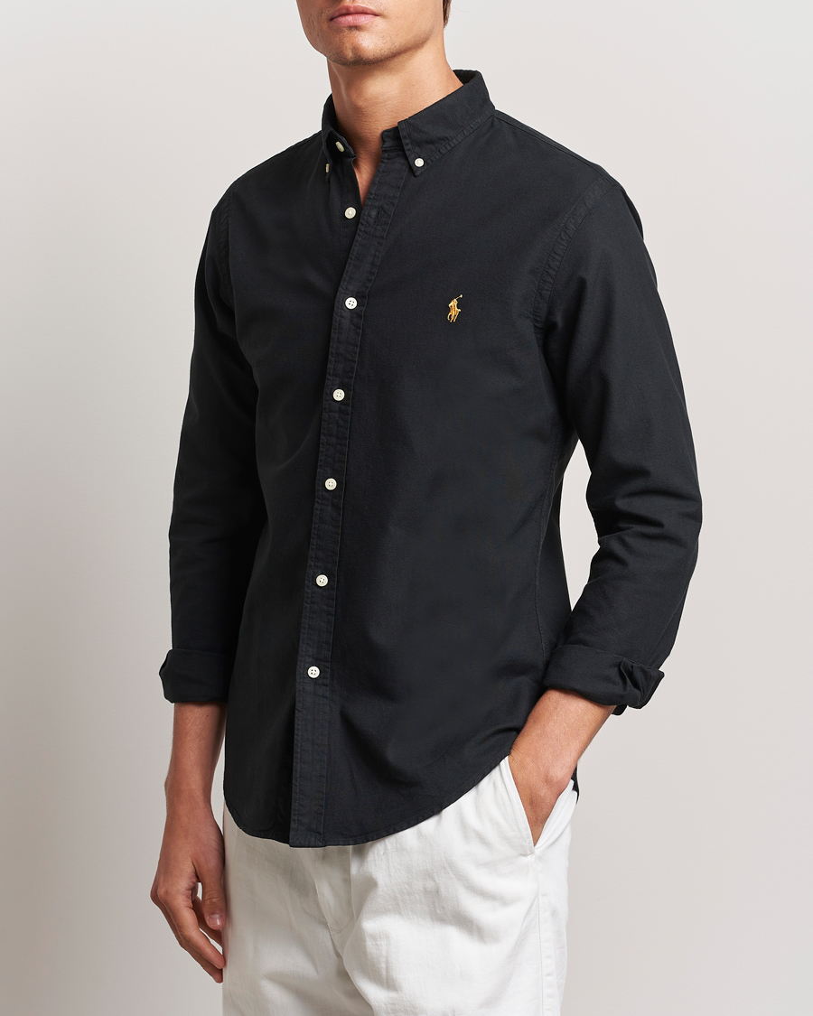 Herr | Senast inkommet | Polo Ralph Lauren | Slim Fit Oxford Shirt Polo Black
