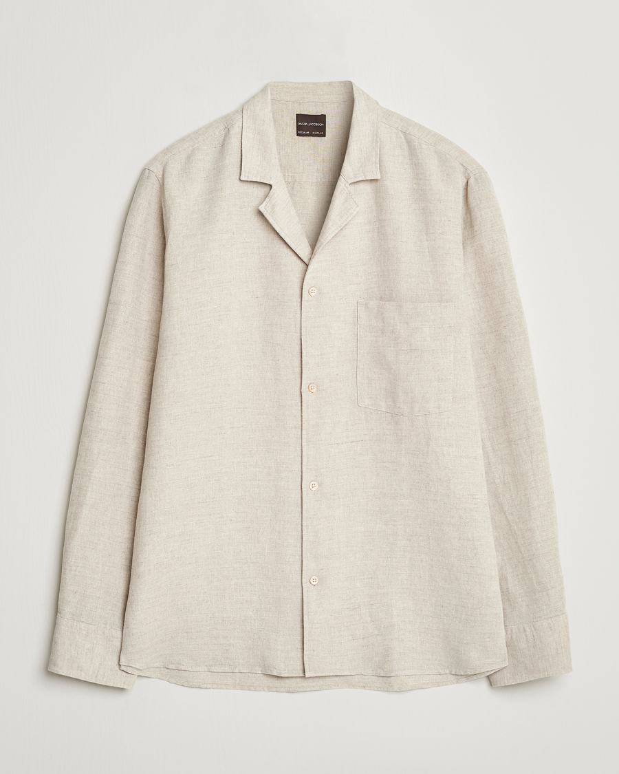 Herr | Skjortor | Oscar Jacobson | Helios Reg Shirt Beige