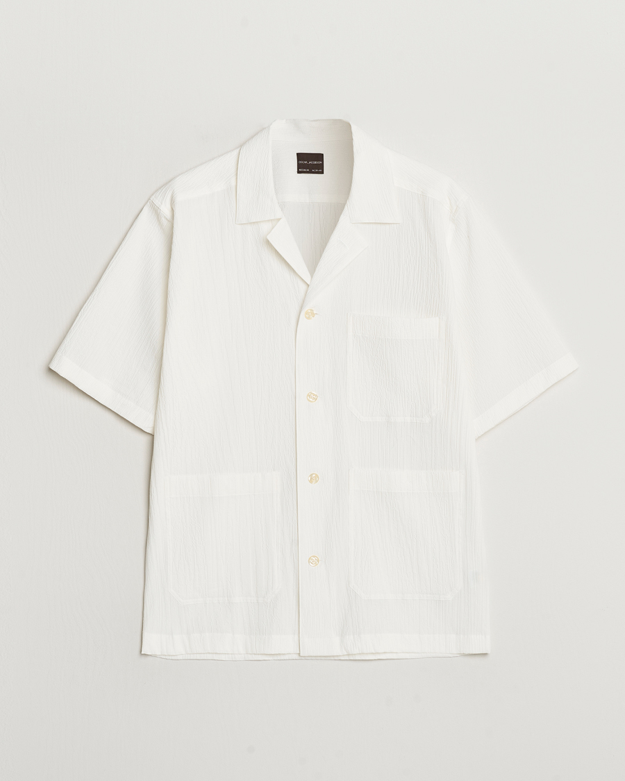 Herr | Skjortor | Oscar Jacobson | Hanks Reg Seersucker Shirt White