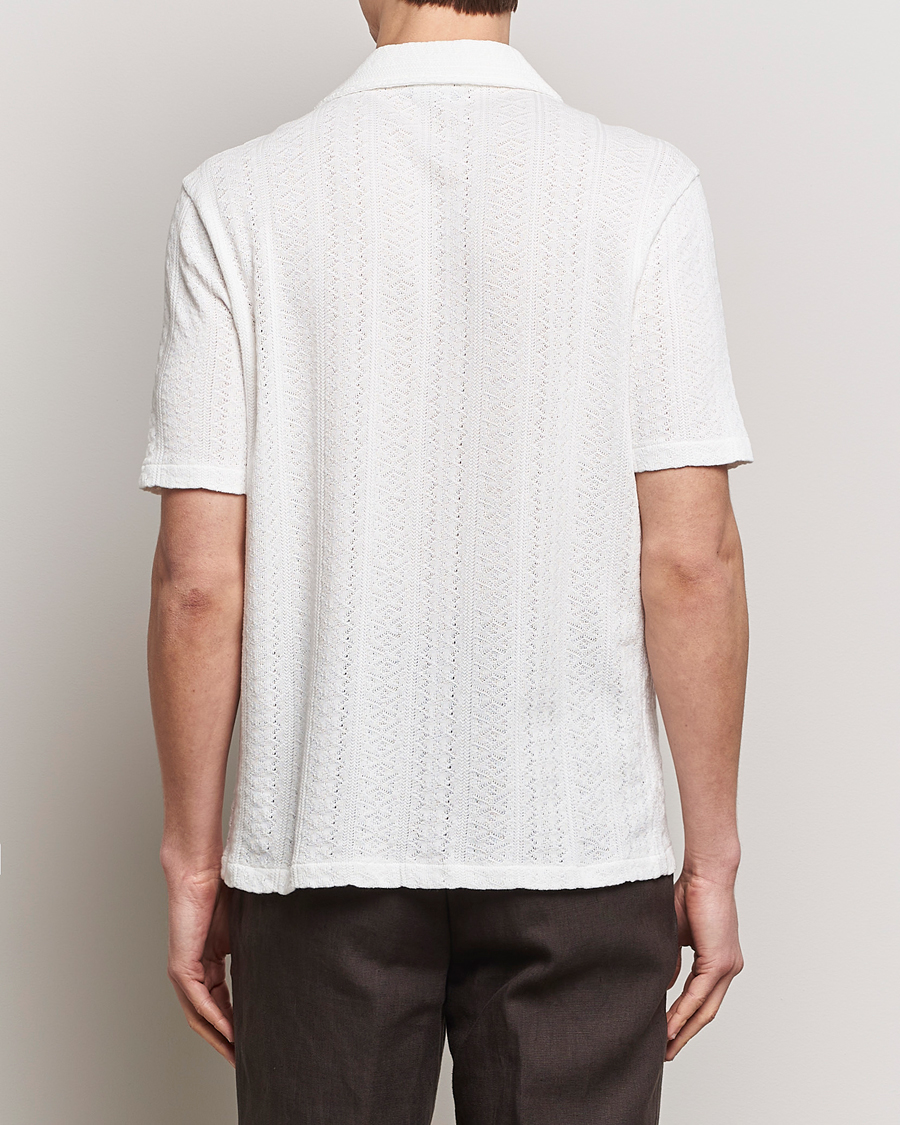 Herr | Skjortor | Oscar Jacobson | Mattis Reg Knitted Shirt White