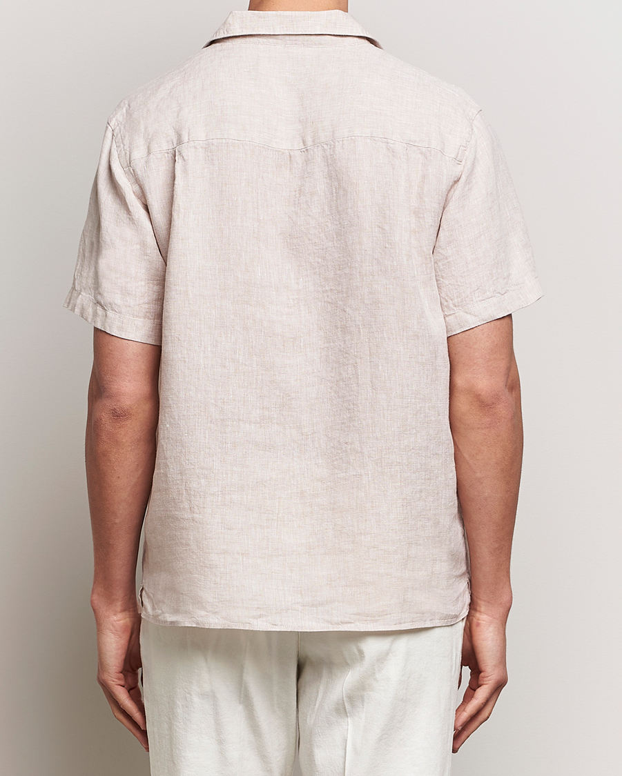 Herr | Skjortor | J.Lindeberg | Elio Linen Melange Shirt Safari Beige