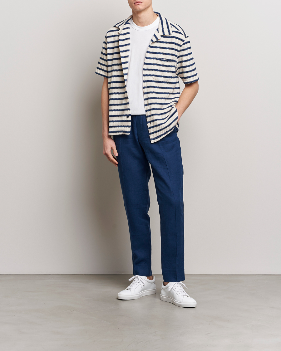Herr | Byxor | J.Lindeberg | Soren Linen Pants Estate Blue