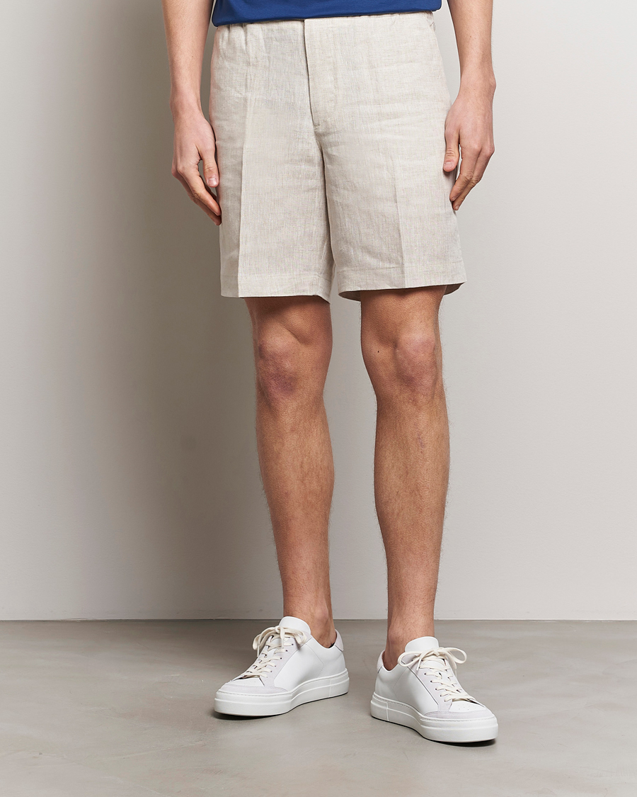 Herr | Linneshorts | J.Lindeberg | Baron Linen Shorts Safari Beige