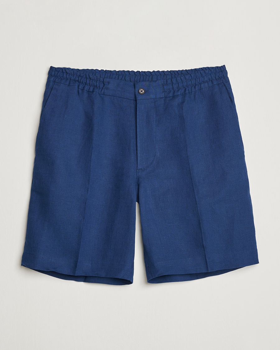 Herr | Shorts | J.Lindeberg | Baron Linen Shorts Estate Blue