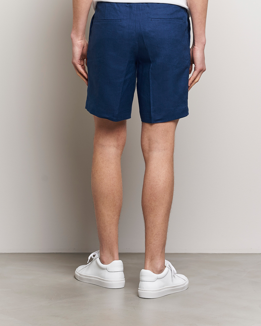 Herr | Shorts | J.Lindeberg | Baron Linen Shorts Estate Blue