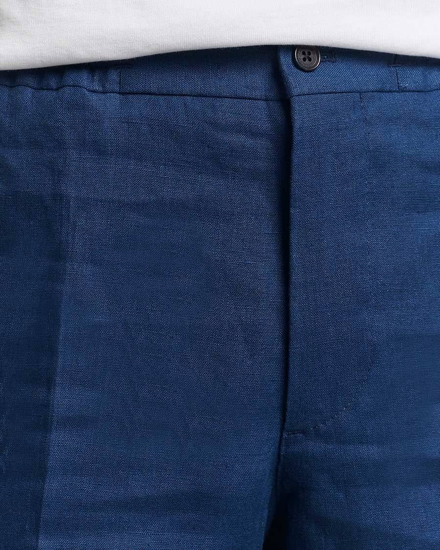 Herr | Shorts | J.Lindeberg | Baron Linen Shorts Estate Blue