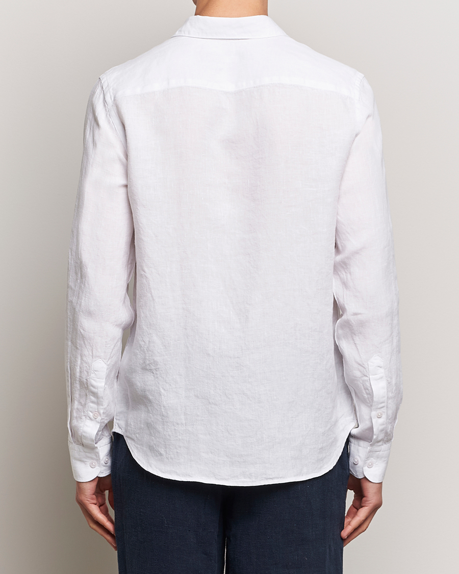 Herr | Skjortor | J.Lindeberg | Slim Linen Melange Shirt White