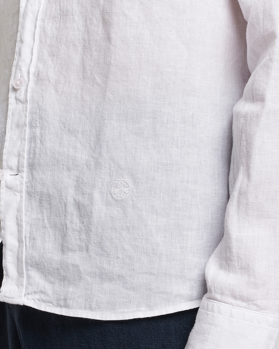 Herr | Skjortor | J.Lindeberg | Slim Linen Melange Shirt White