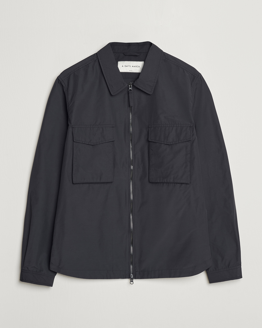 Herr | Skjortor | A Day's March | Buxton Nylon Overshirt Black