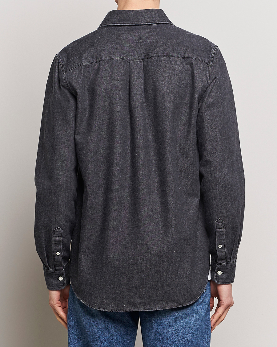 Herr | Skjortor | A Day's March | Mason Sturdy Denim Shirt Off Black