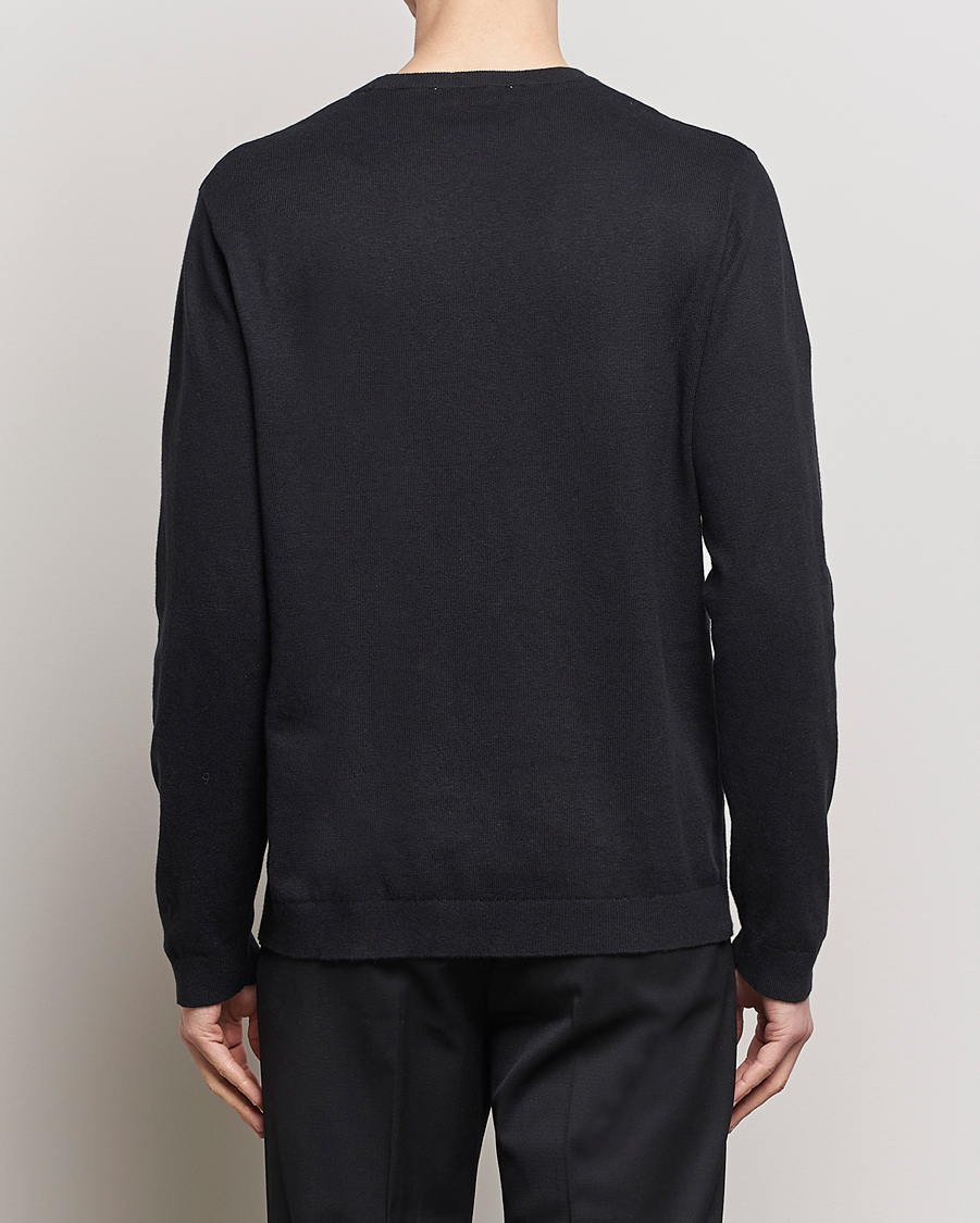 Herr | Tröjor | A Day's March | Alagon Cotton/Linen Crew Black