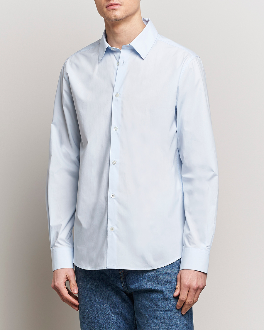 Herr | Casualskjortor | A Day\'s March | Tipton Poplin Shirt Sky Blue