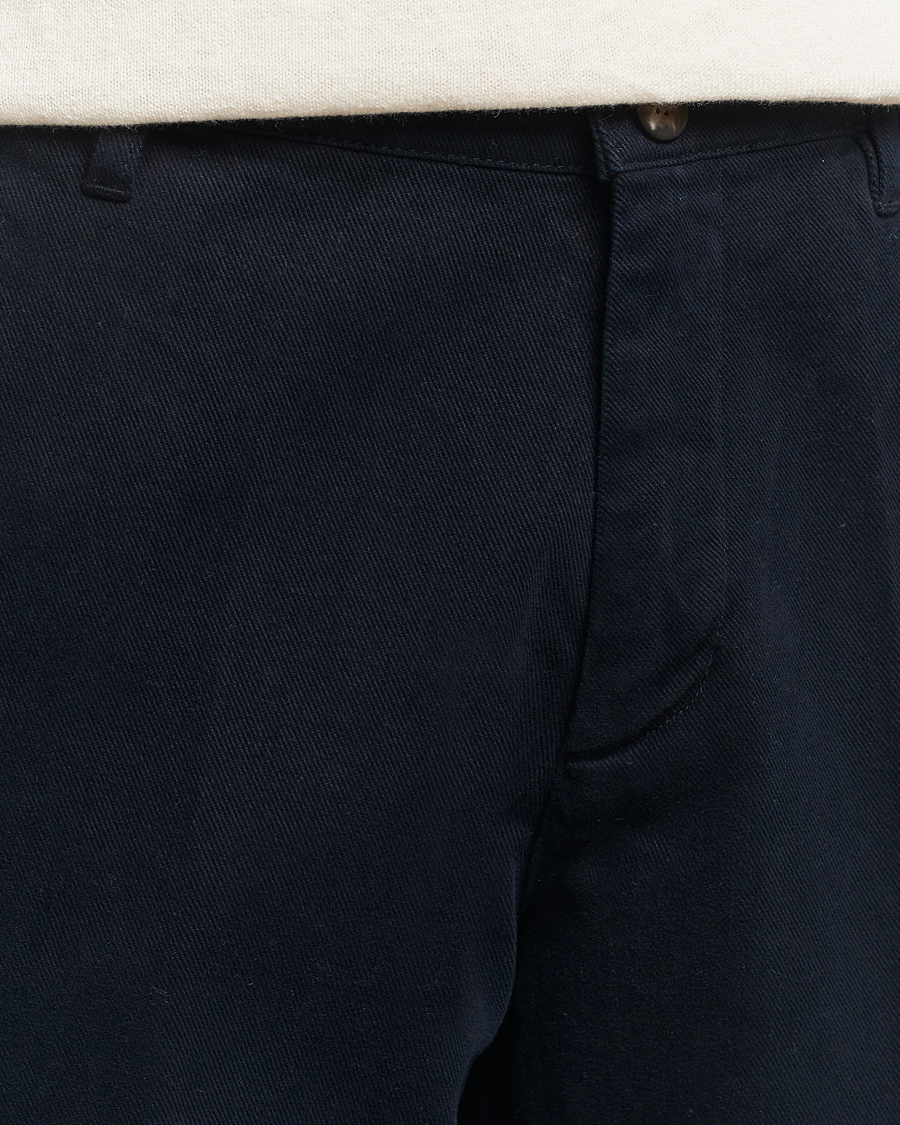 Herr | Byxor | A Day's March | Miller Cotton/Lyocell Trousers Navy