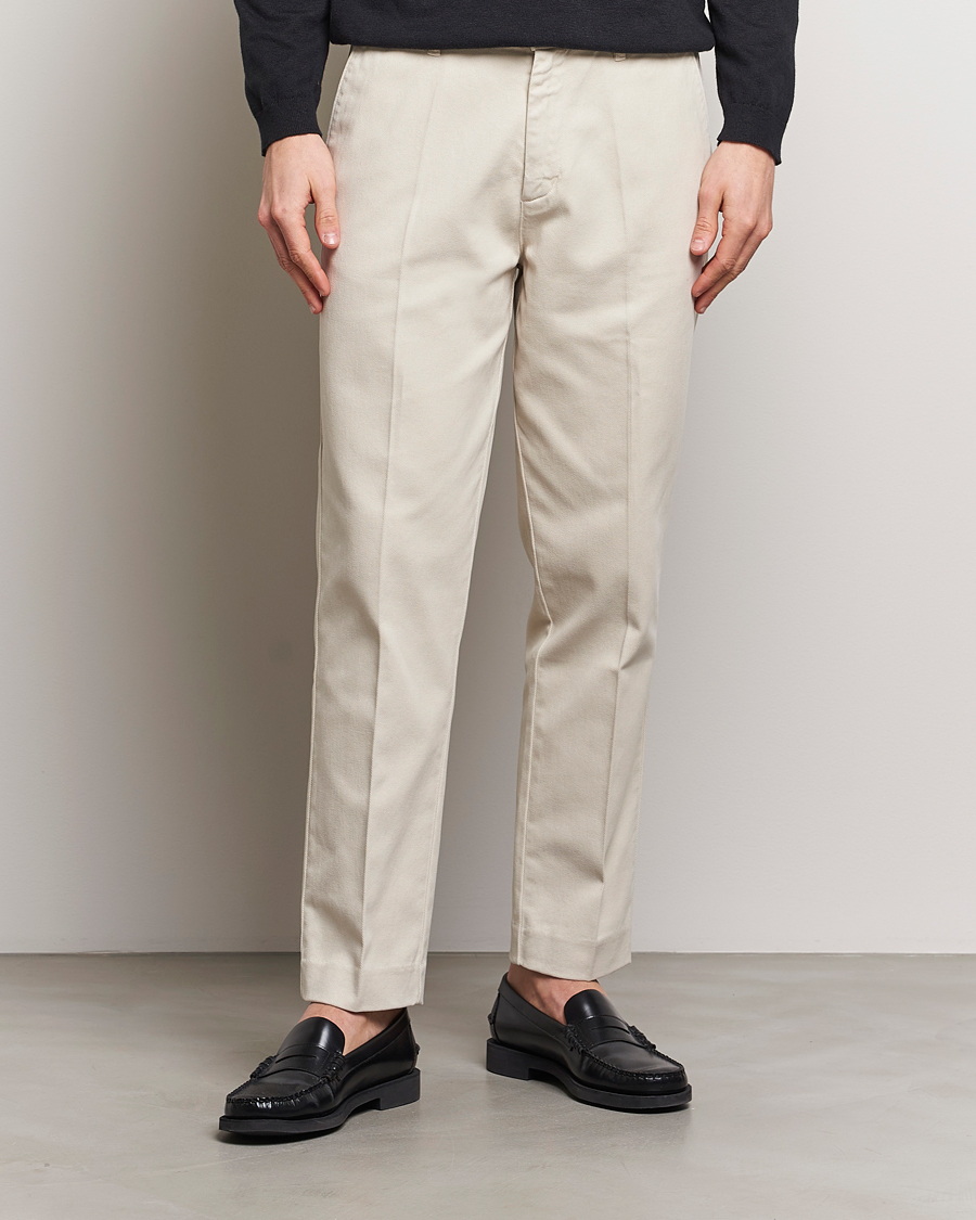 Herr | Avdelningar | A Day's March | Miller Cotton/Lyocell Trousers Oyster