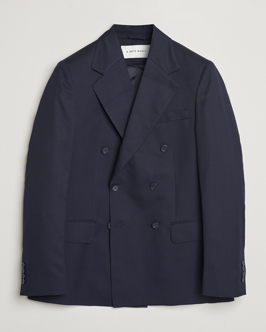 Herr |  | A Day's March | Welland Double Breasted Blazer Navy