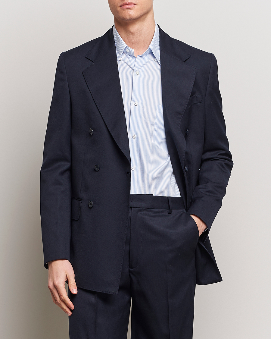 Herr | Ullkavajer | A Day's March | Welland Double Breasted Blazer Navy