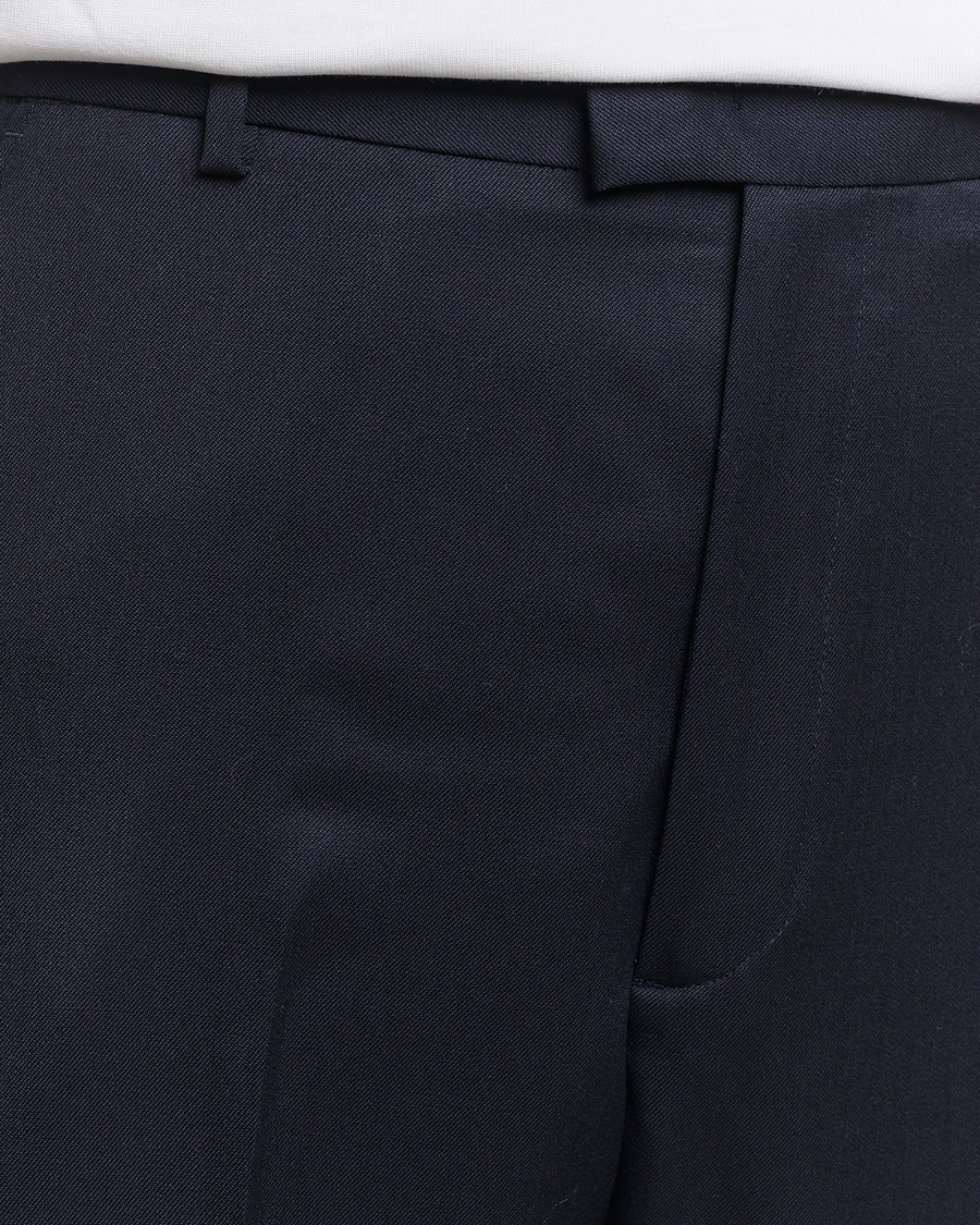 Herr | Byxor | A Day's March | Edward Relaxed Wool Trousers Navy