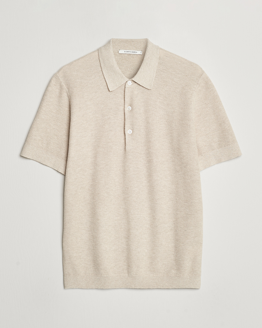 Herr |  | A Day's March | Rosehall Popcorn Stitch Polo Sand