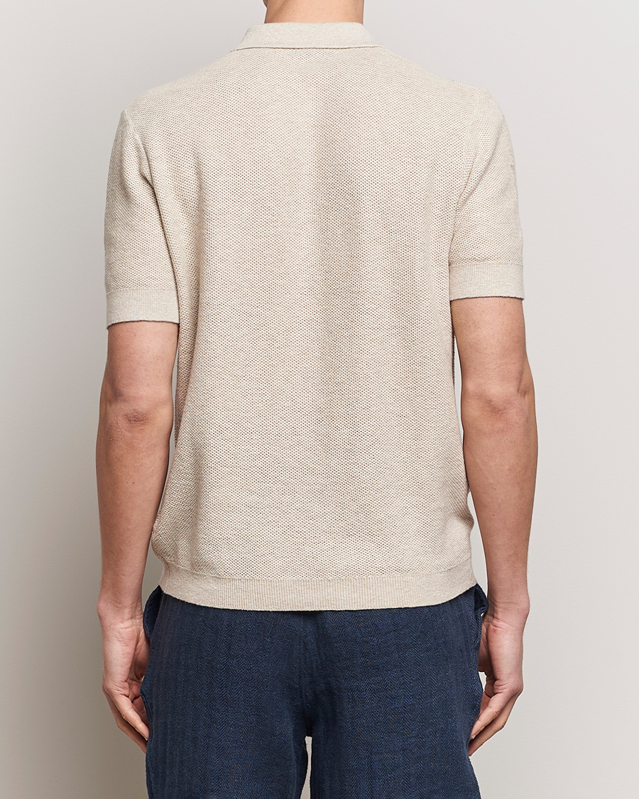 Herr | Pikéer | A Day's March | Rosehall Popcorn Stitch Polo Sand
